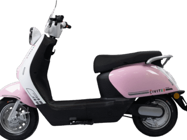 xe may dien civit trang hong