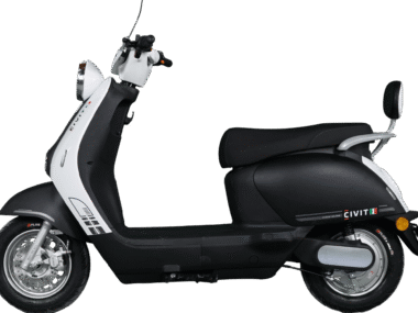 xe may dien civit trang xam mo